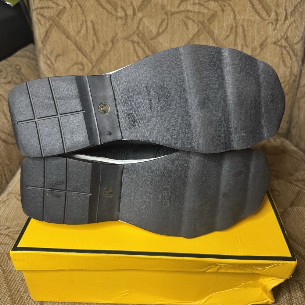 Fendi Love Womens Brown & Black Rockoko FF Motif Inlay‎ Sneakers Size 41 - Picture 8 of 9